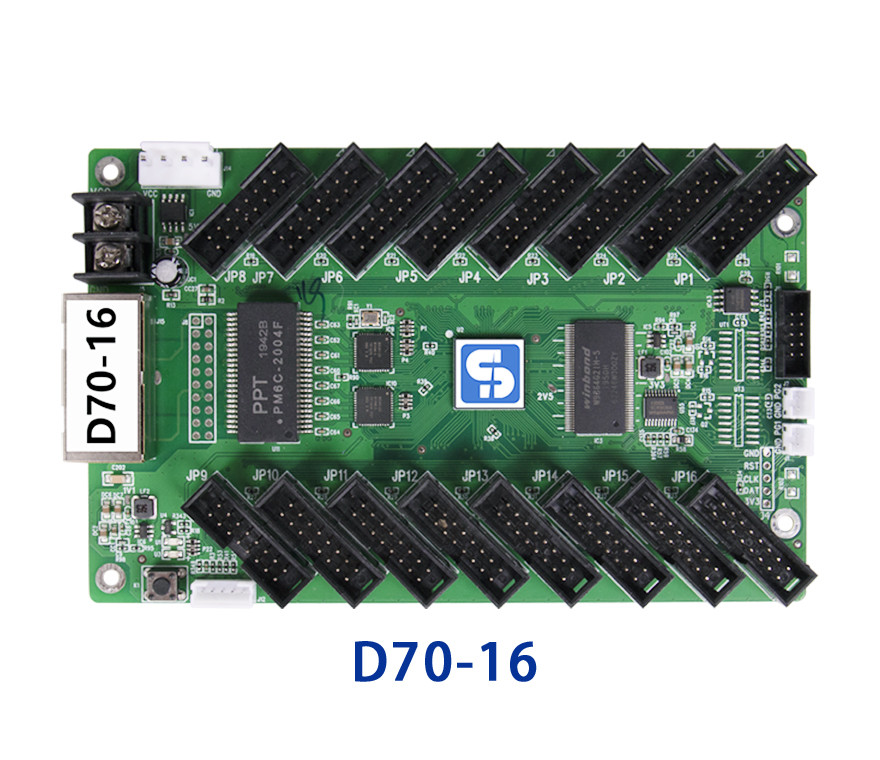 Sysolution receiving card D70-16, 16HUB75 ports support P1.538, P1.5,P1.667 modules